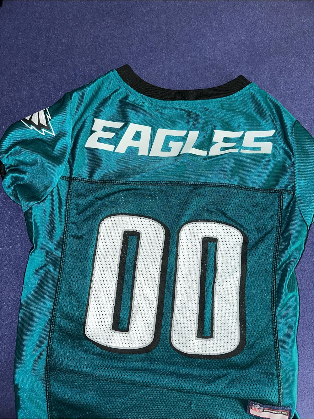 Pet Philadelphia Eagles Teal Football Jersey with White 00